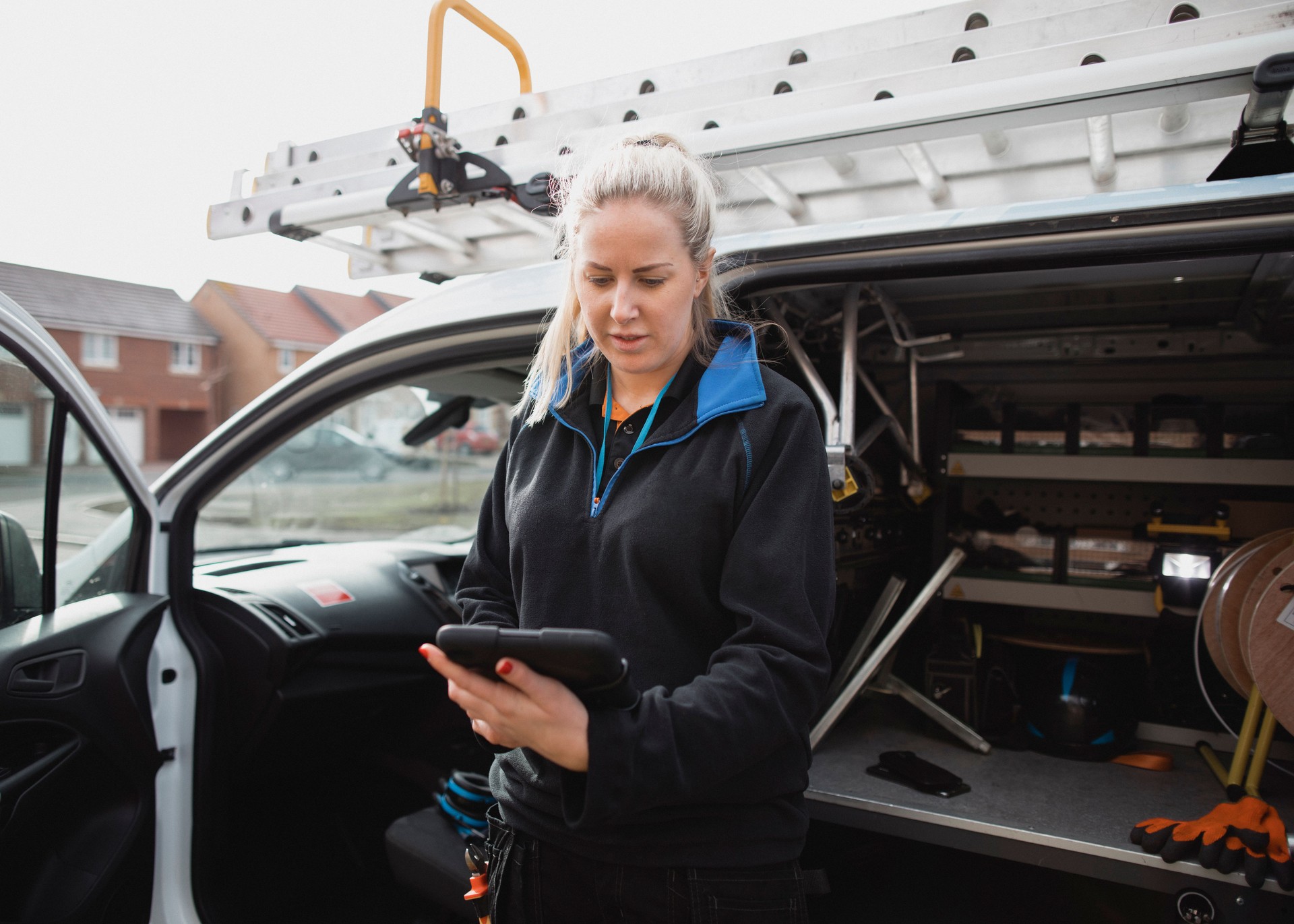 Female Engineer Using a Digital Tablet