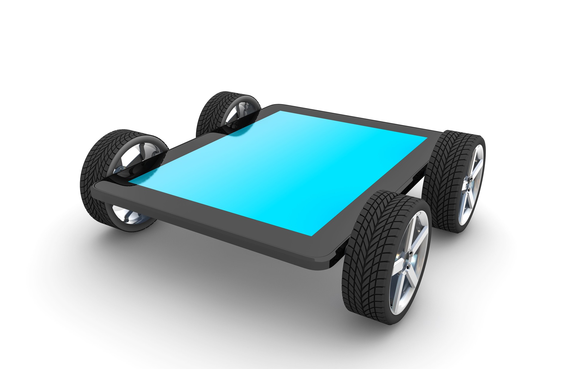 Smartphone with car wheels